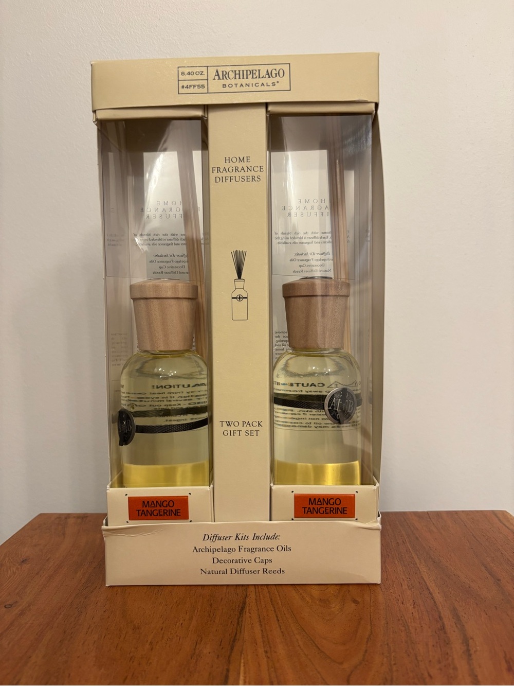 Archipelago Botanicals Mango Tangerine Reed Diffuser Two-Pack